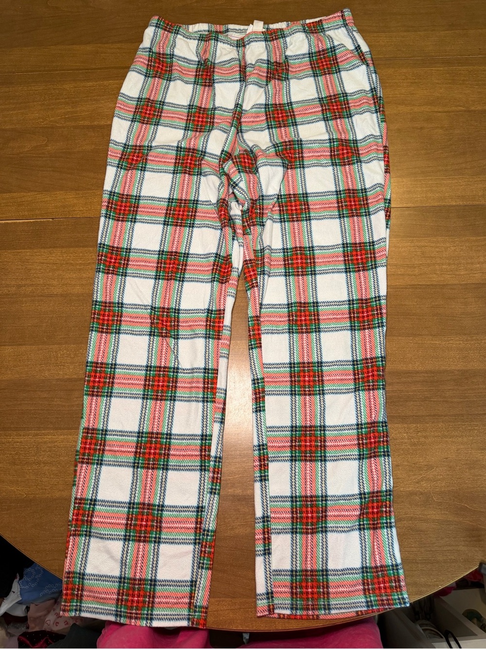 Wondershop Target White Red Green Plaid Fleece Pajama Pants - Women's Size Mediu